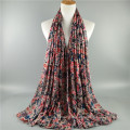 New style warm soft and elastic fashion muslim scarf hijab floral pattern printing scarf